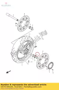 Suzuki 5475144G00 entretoise, essieu avant - La partie au fond