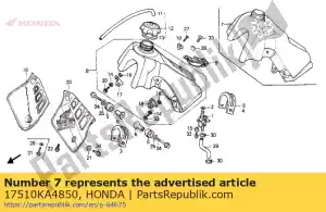 Honda 17510KA4850 depósito de combustible - Lado inferior