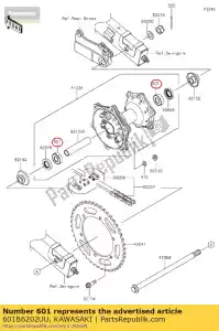 kawasaki 601B6202UU cuscinetto a sfere ex500-a1 - Il fondo