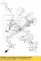 Aqui você pode pedir o corpo, frente superior 1 em Yamaha , com o número da peça 3C3Y283G0JP5: