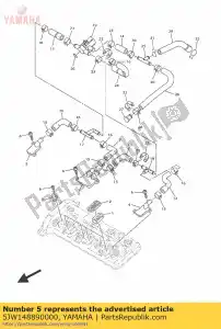 yamaha 5JW148890000 tampa, caixa - Lado inferior