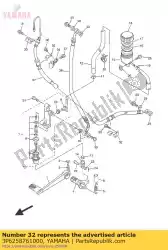 Tutaj możesz zamówić uchwyt, przewód hamulcowy 2 od Yamaha , z numerem części 3P6258761000: