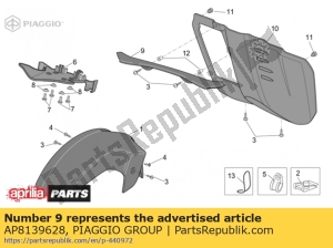 aprilia AP8139628 kapje - Onderkant