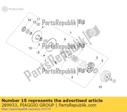 Aprilia 289933, Tamburo della frizione, OEM: Aprilia 289933