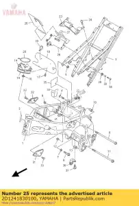 yamaha 2D1241830100 amortisseur, emplacement 3 - La partie au fond