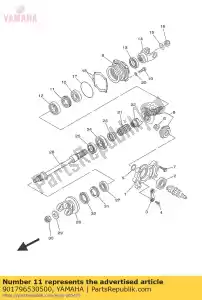 yamaha 901796530500 nut(59v) - Bottom side