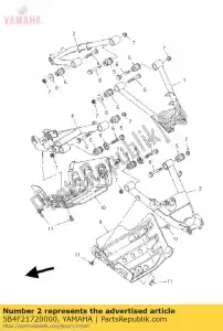 yamaha 5B4F21720000 bras, arrière 2 - La partie au fond