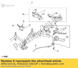 Aprilia AP8218316, Przepustnica bez uchwytu r?cznego + d?wignia, OEM: Aprilia AP8218316