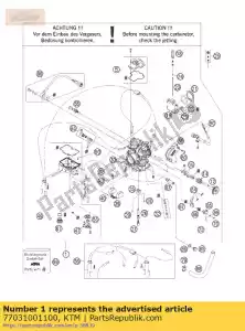 ktm 77031001100 carb fcr-mx 3900g, tps 06 - Lado inferior