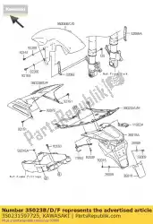 Ici, vous pouvez commander le garde-boue arrière, intérieur, titane auprès de Kawasaki , avec le numéro de pièce 350231597725: