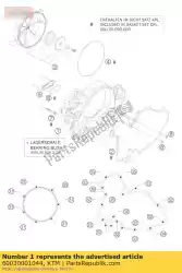 Ici, vous pouvez commander le couvercle d'embrayage lc8 cpl. 03 auprès de KTM , avec le numéro de pièce 60030001044: