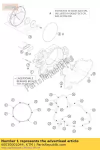 ktm 60030001044 tampa da embreagem lc8 cpl. 03 - Lado inferior