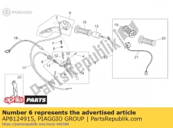 Aprilia AP8124915, Seletor de luzes esquerdo com fiação, OEM: Aprilia AP8124915