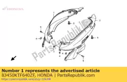 Here you can order the no description available at the moment from Honda, with part number 83450KTF640ZF: