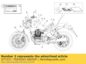 Piaggio Group 977337 plaque signalétique 