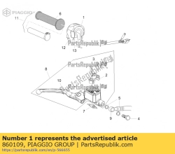 Aprilia 860109, Rh lights selector, OEM: Aprilia 860109