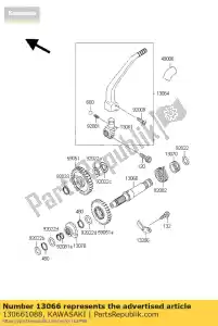 kawasaki 130661088 schacht kick klx250-d1 - Onderkant