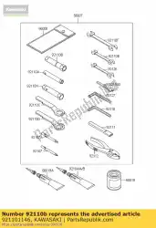 Ici, vous pouvez commander le clé à outils, boîte, 16 mm zx600-d1 auprès de Kawasaki , avec le numéro de pièce 921101146: