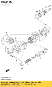 suzuki 0910312084 bolt,12x24 - Bottom side