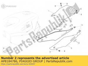 aprilia AP8184786 pannello laterale rh nero - Il fondo