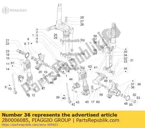 Piaggio Group 2B0006085 l. goupille et support d'amortisseur - La partie au fond