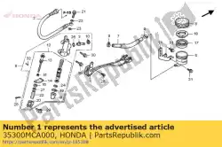 Aqui você pode pedir o interruptor definido, rr. Parar e cruzeiro em Honda , com o número da peça 35300MCA000: