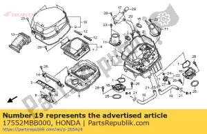 honda 17552MBB000 buis, rr. adempauze - Onderkant