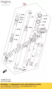 Suzuki 5110306J20 amortecedor assy, ??para - Lado inferior