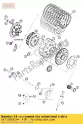 Ici, vous pouvez commander le cylindre cpl. 250-380 99 auprès de KTM , avec le numéro de pièce 54732061044: