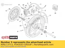 Aquí puede pedir manguera de freno delantero de Piaggio Group , con el número de pieza AP8113713: