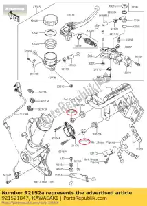 kawasaki 921521847 kraag, 6,3x9,5x14,1 zx1000lef - Onderkant