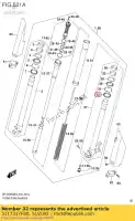 5117337F80, Suzuki, zegel, stof suzuki  dr z rm rm z rmx 125 250 400 450 2005 2006 2007 2008 2009 2010 2011 2012 2014 2015 2016 2017 2018 2019, Nieuw