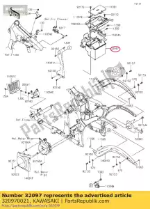 kawasaki 320970021 case-batterij vn900b6f - Onderkant