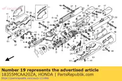 Here you can order the protector assy., r. Ex. *nh168m * (nh168m vernier gray metallic) from Honda, with part number 18355MCAA20ZA: