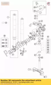 ktm 00050000922 stuursteun kit - Onderkant