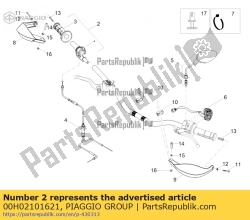 Aprilia 00H02101621, Przepustnica, OEM: Aprilia 00H02101621