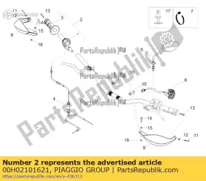 Piaggio Group 00H02101621 gas geven - Onderkant