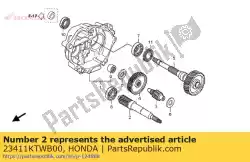 Aqui você pode pedir o eixo, acionamento (14t) em Honda , com o número da peça 23411KTWB00: