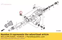 90121MCA000, Honda, bullone, r. perno forcellone honda gl goldwing a  bagger f6 b gold wing deluxe abs 8a gl1800a gl1800 airbag gl1800b 1800 , Nuovo