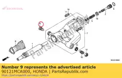 Aqui você pode pedir o parafuso, r. Pivô do braço oscilante em Honda , com o número da peça 90121MCA000: