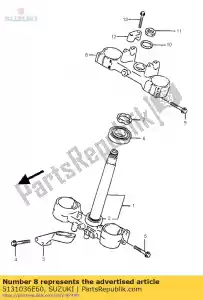 suzuki 5131036E60 head,strng stem - Bottom side