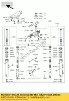 440261680, Kawasaki, fourche à ressort kawasaki eliminator 125 , Nouveau