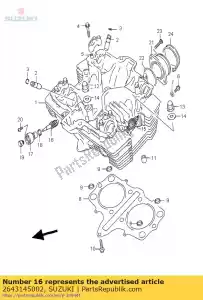 Suzuki 2643145002 engranaje, tacómetro - Lado inferior