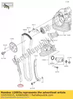 120530215, Kawasaki, corrente-guia, fr klx150cds kawasaki  d tracker 150 2016 2017 2018 2019 2021, Novo