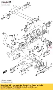 suzuki 6161631G00 seal,rear hub o - Bottom side