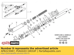 Aprilia AP8223087, Vis avec bride m8x25, OEM: Aprilia AP8223087