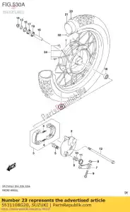 Suzuki 5531108G20 llanta, rueda fr 1. - Lado inferior