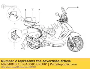 Piaggio Group 602648M0CU backrest - Bottom side