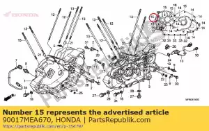 Honda 90017MEA670 parafuso, flange, 8x105 - Lado inferior