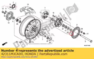 Honda 42311MJCA00 colarinho, roda rr s - Lado inferior